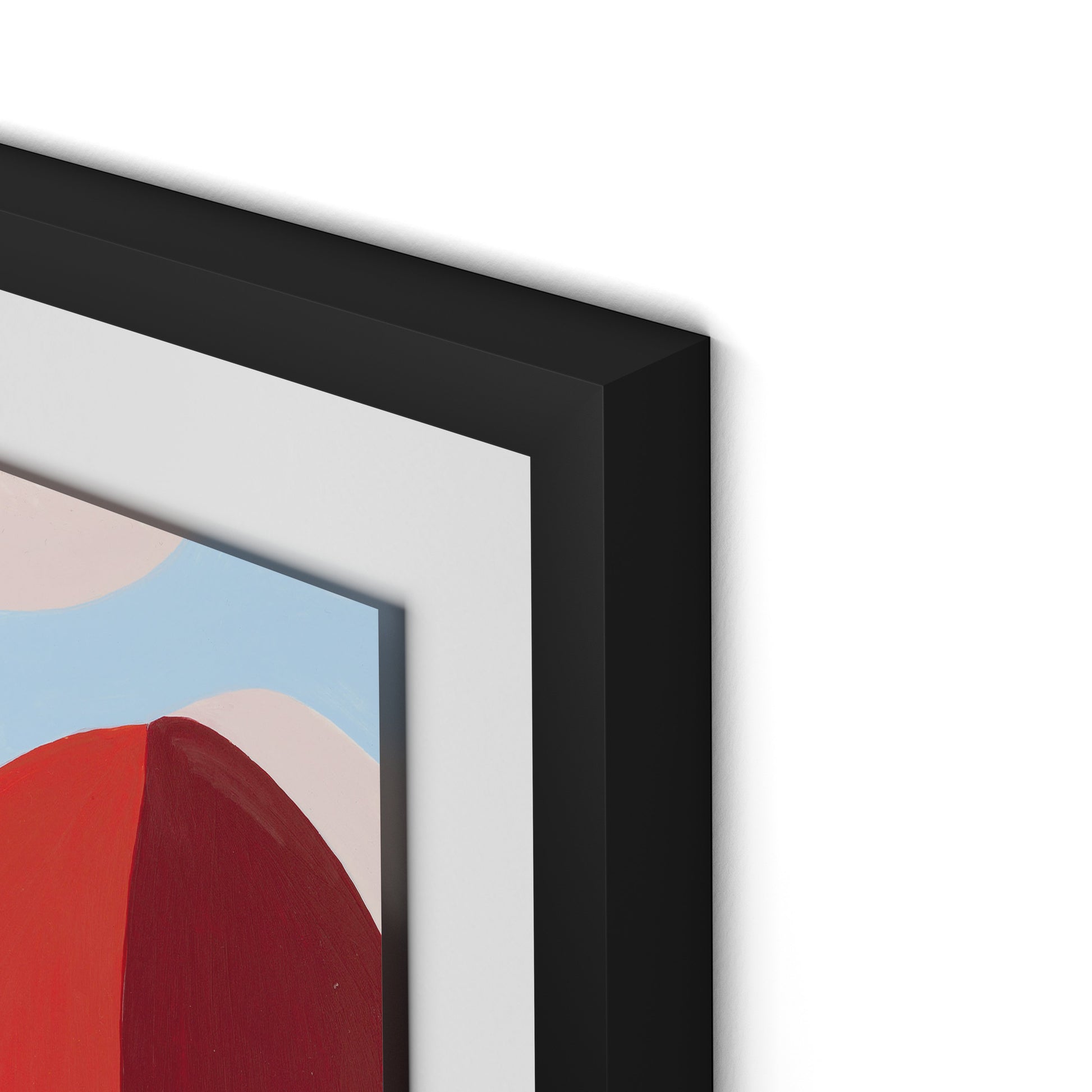 Red No. 1 Framed Paper / 26 x 32 in / Black