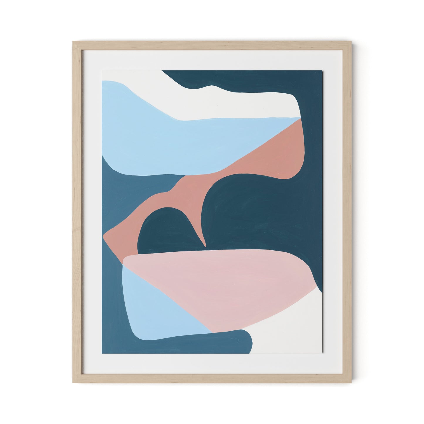 Walking No. 1 Framed Paper / 26 x 32 in / Natural Maple