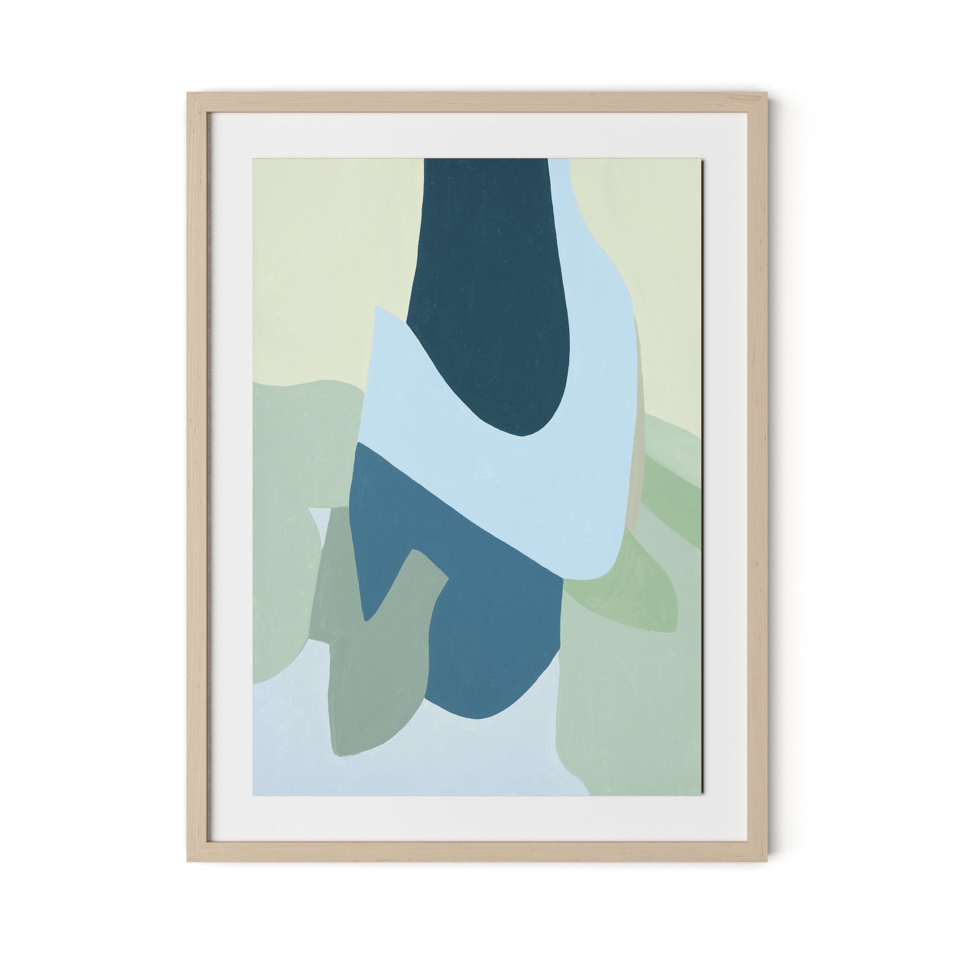 Walking No. 2 Framed Paper / 24 x 32 in / Natural Maple