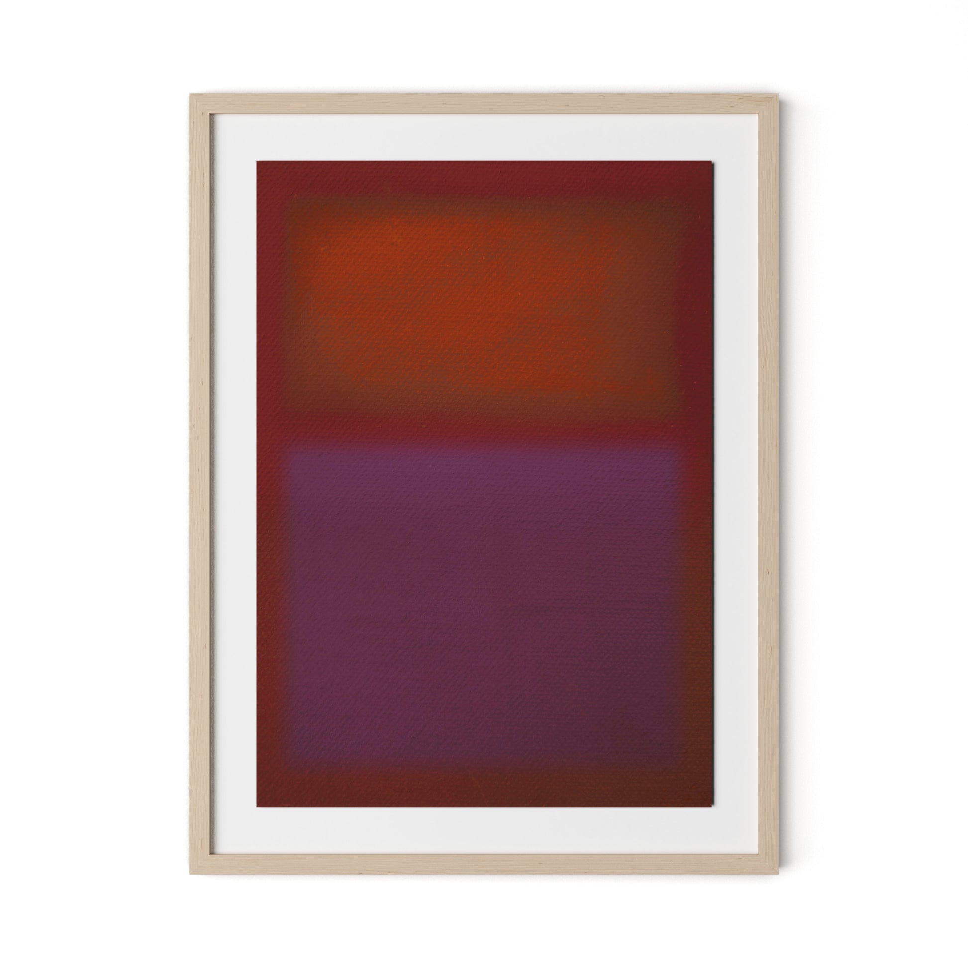 Composition Burgundy Framed Paper / 24 x 32 in / Natural Maple