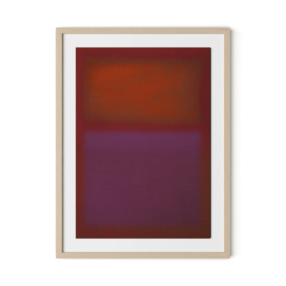 Composition Burgundy Framed Paper / 24 x 32 in / Natural Maple