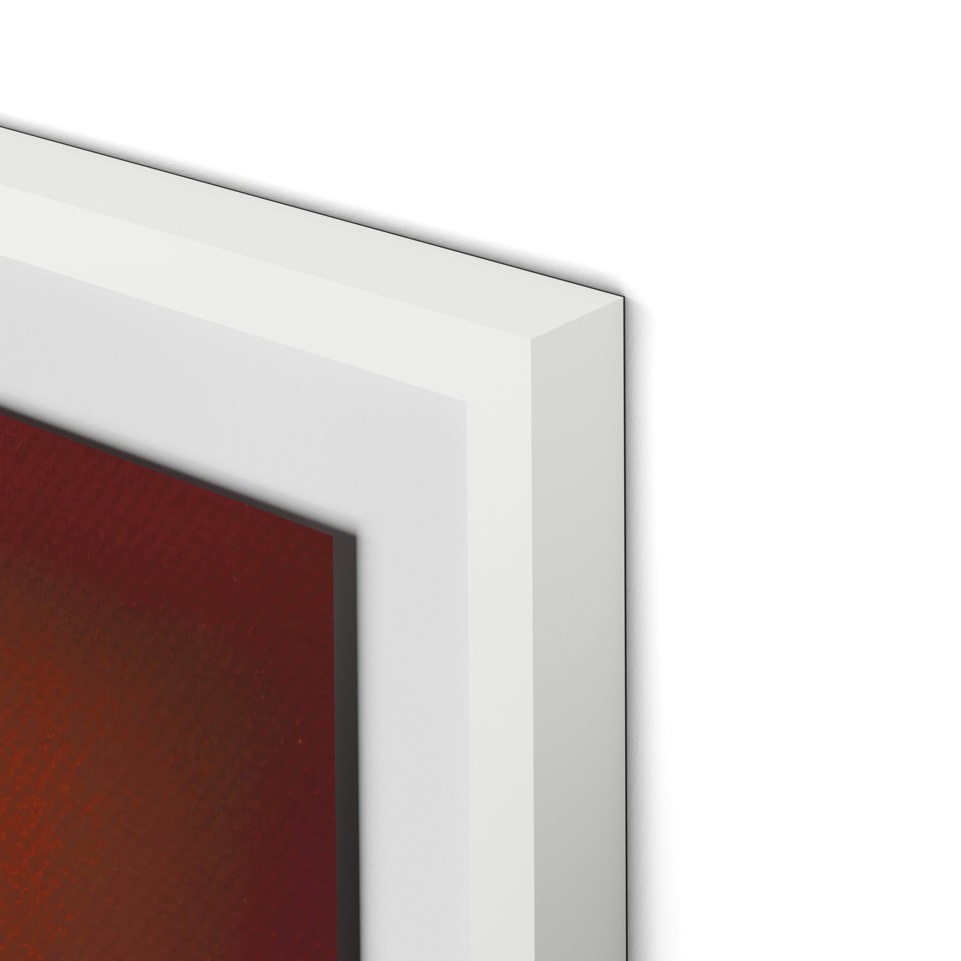 Composition Burgundy Framed Paper / 24 x 32 in / White