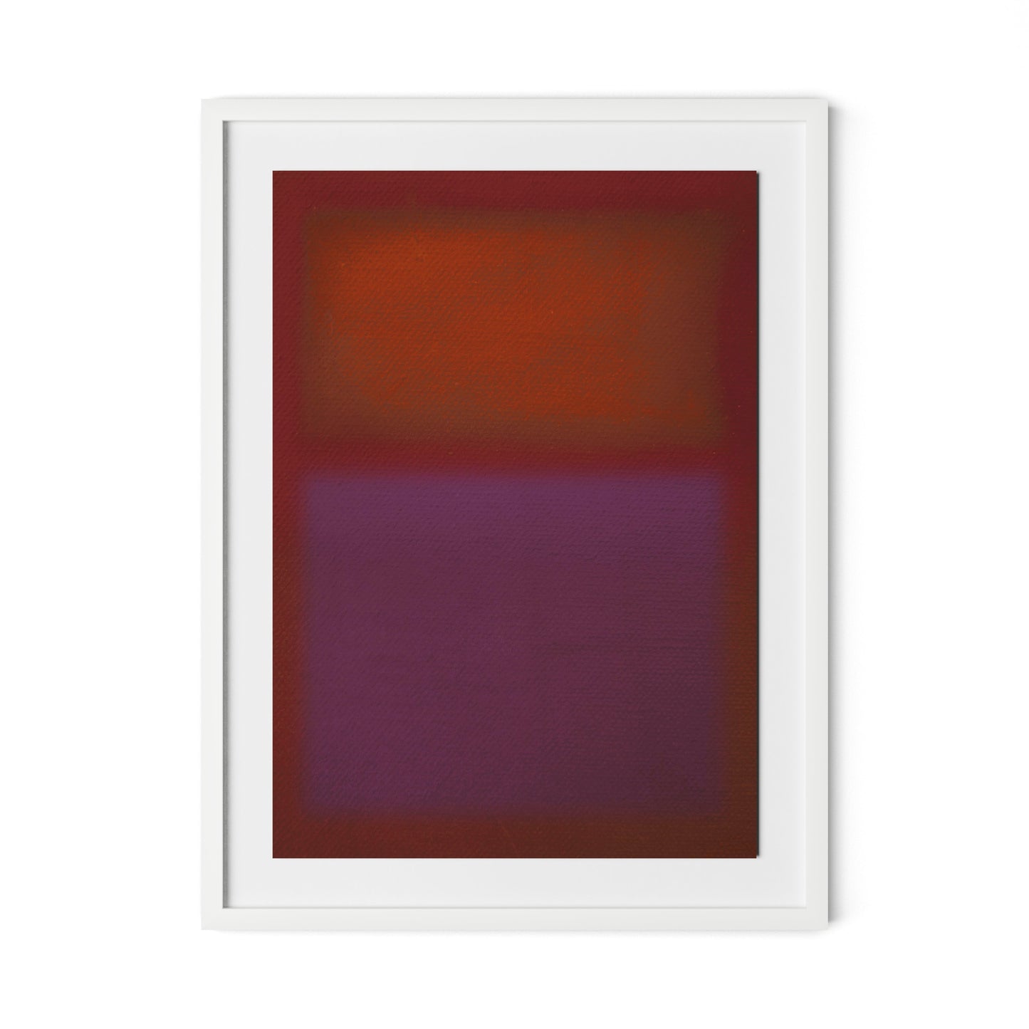 Composition Burgundy Framed Paper / 24 x 32 in / White