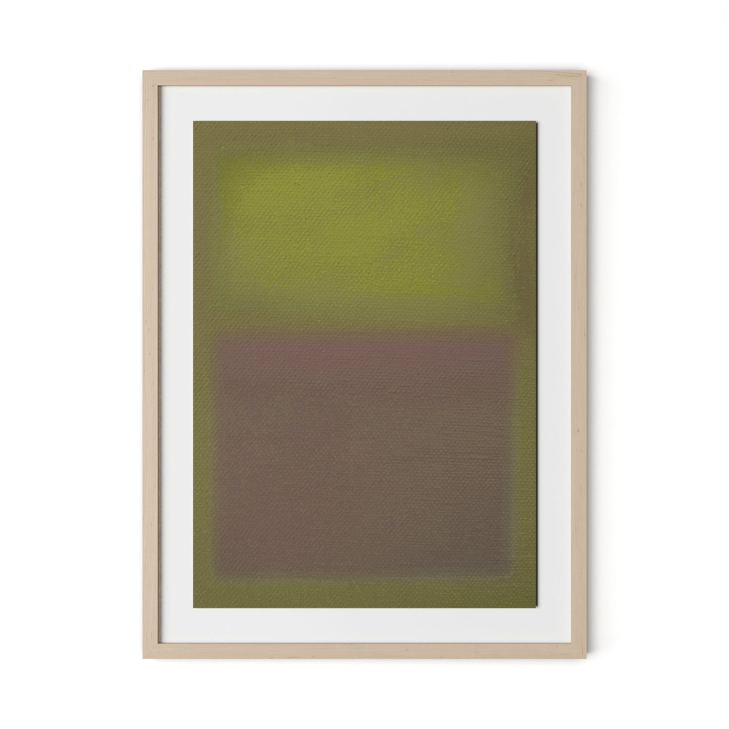 Composition Verdant Framed Paper / 24 x 32 in / Natural Maple