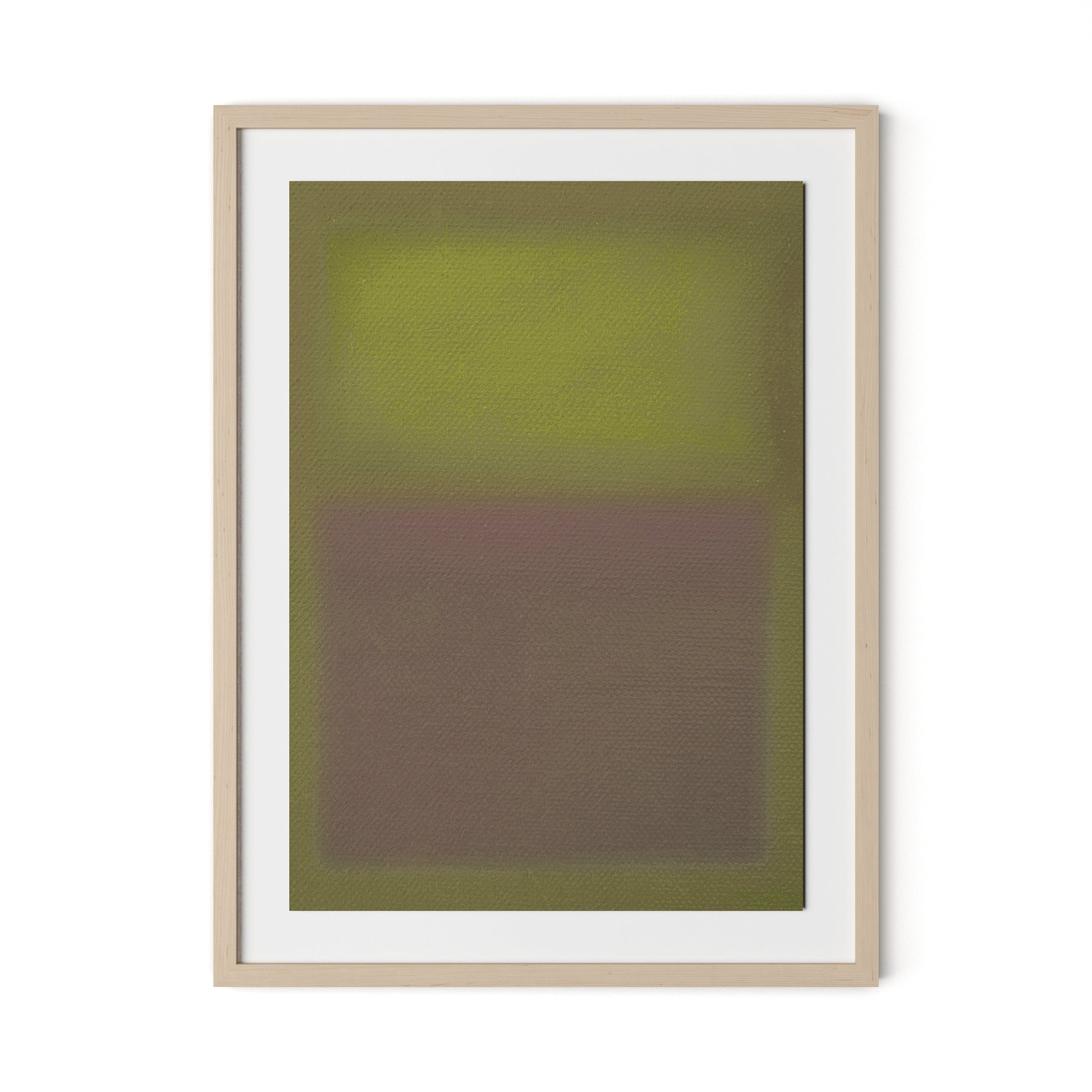 Composition Verdant Framed Paper / 24 x 32 in / Natural Maple