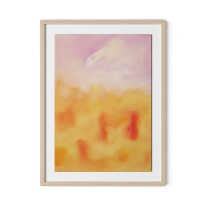 Marakech Figures IV Framed Paper / 24 x 32 in / Natural Maple