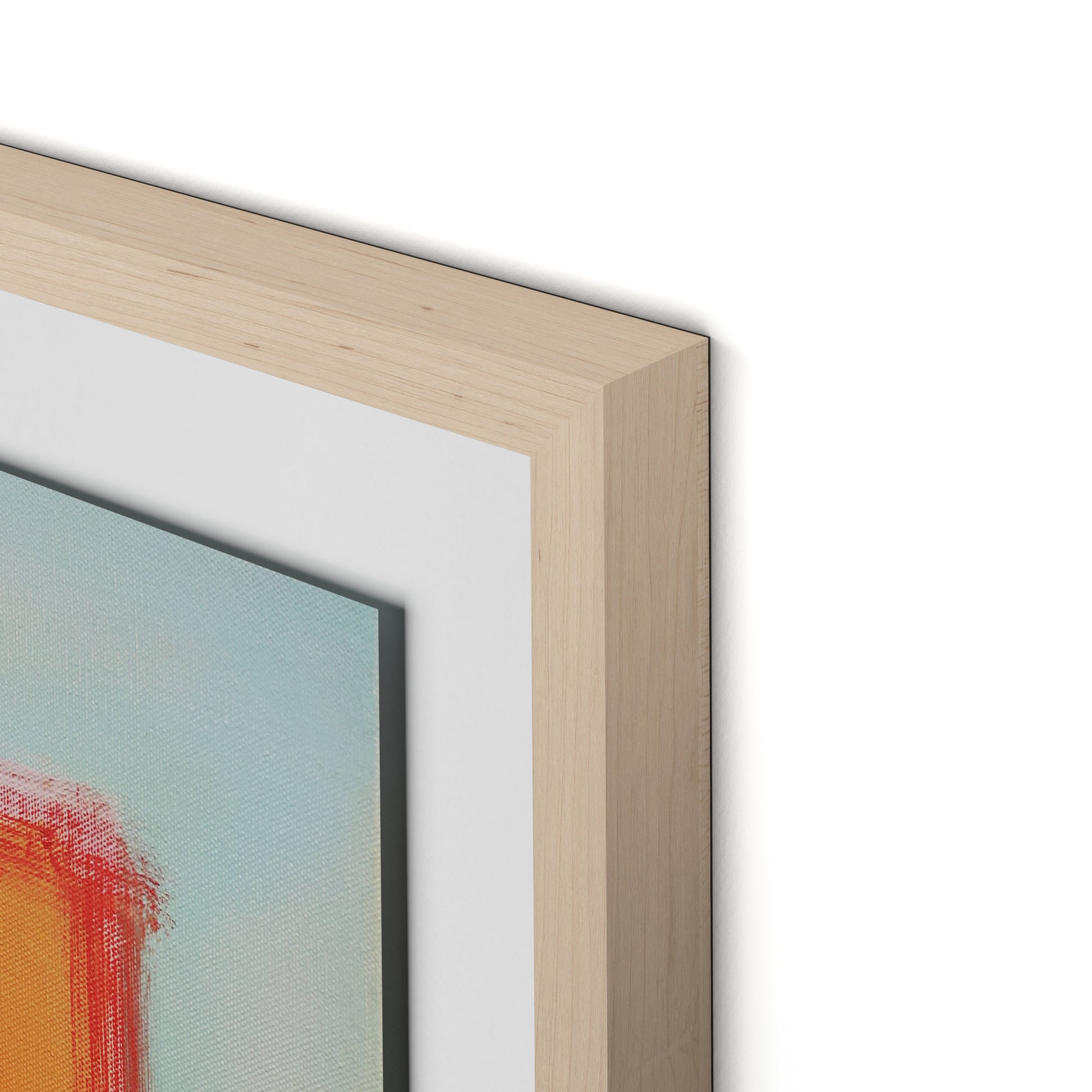 Figures in a Souk B Framed Paper / 24 x 32 in / Natural Maple