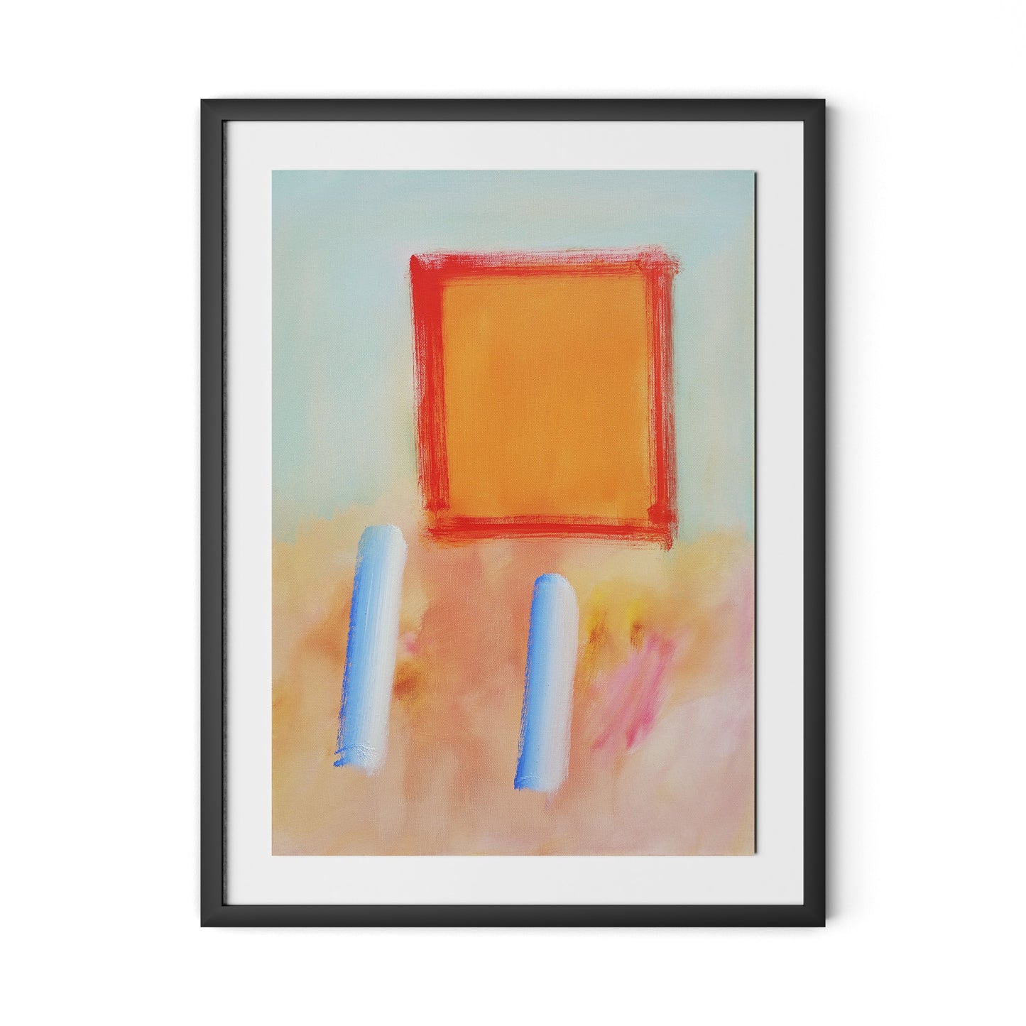 Figures in a Souk B Framed Paper / 24 x 32 in / Black