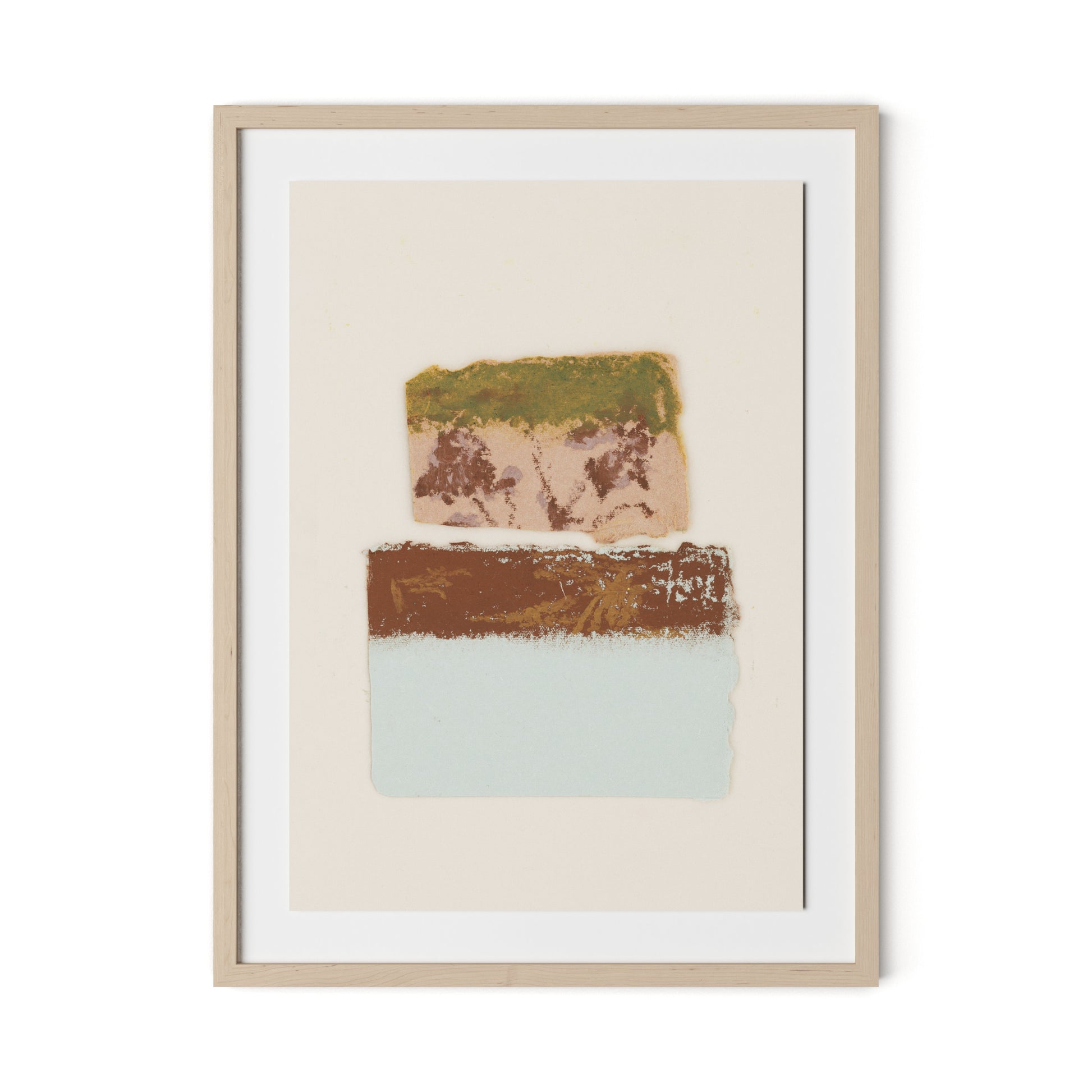 Pink Alpine Flax Framed Paper / 24 x 32 in / Natural Maple