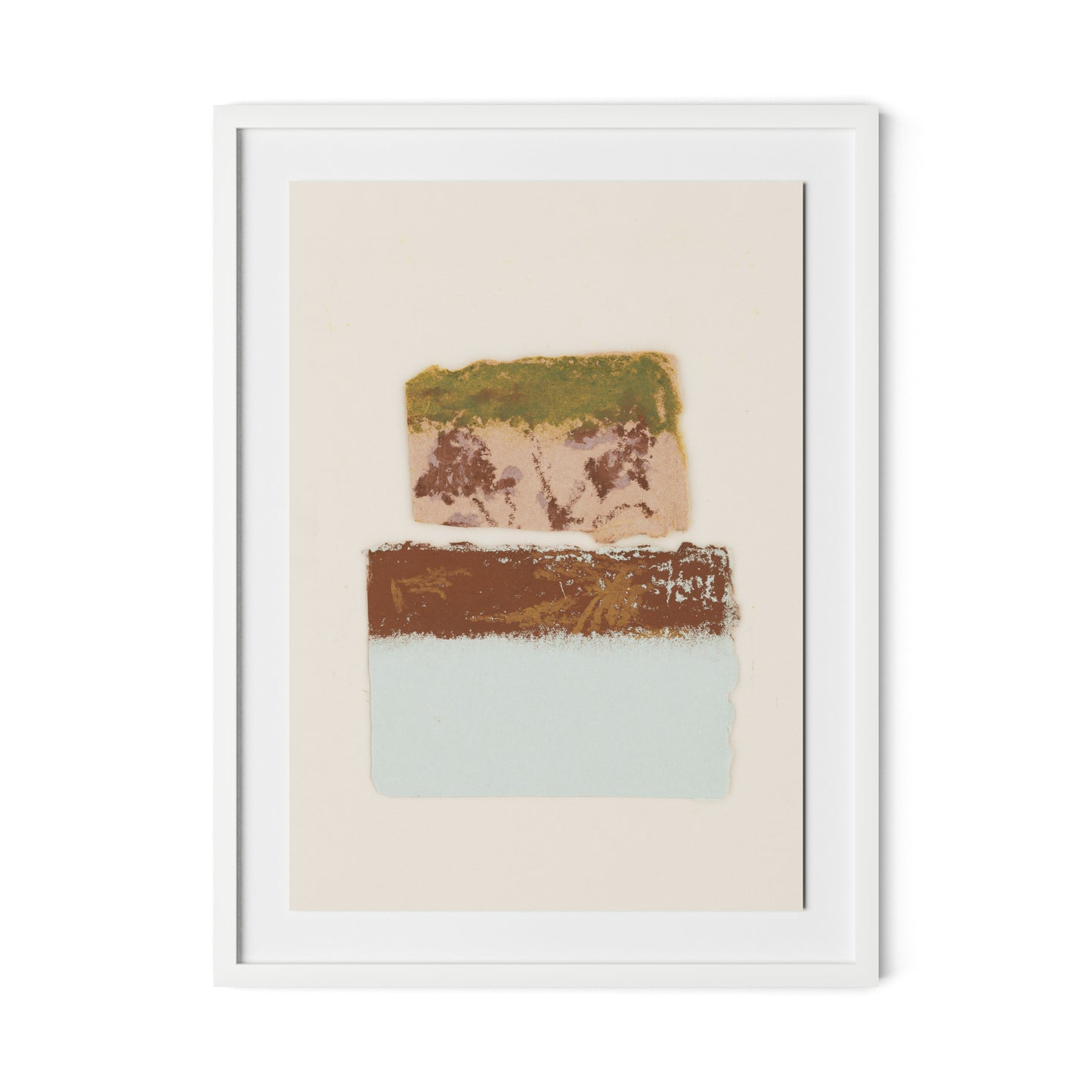 Pink Alpine Flax Framed Paper / 24 x 32 in / White