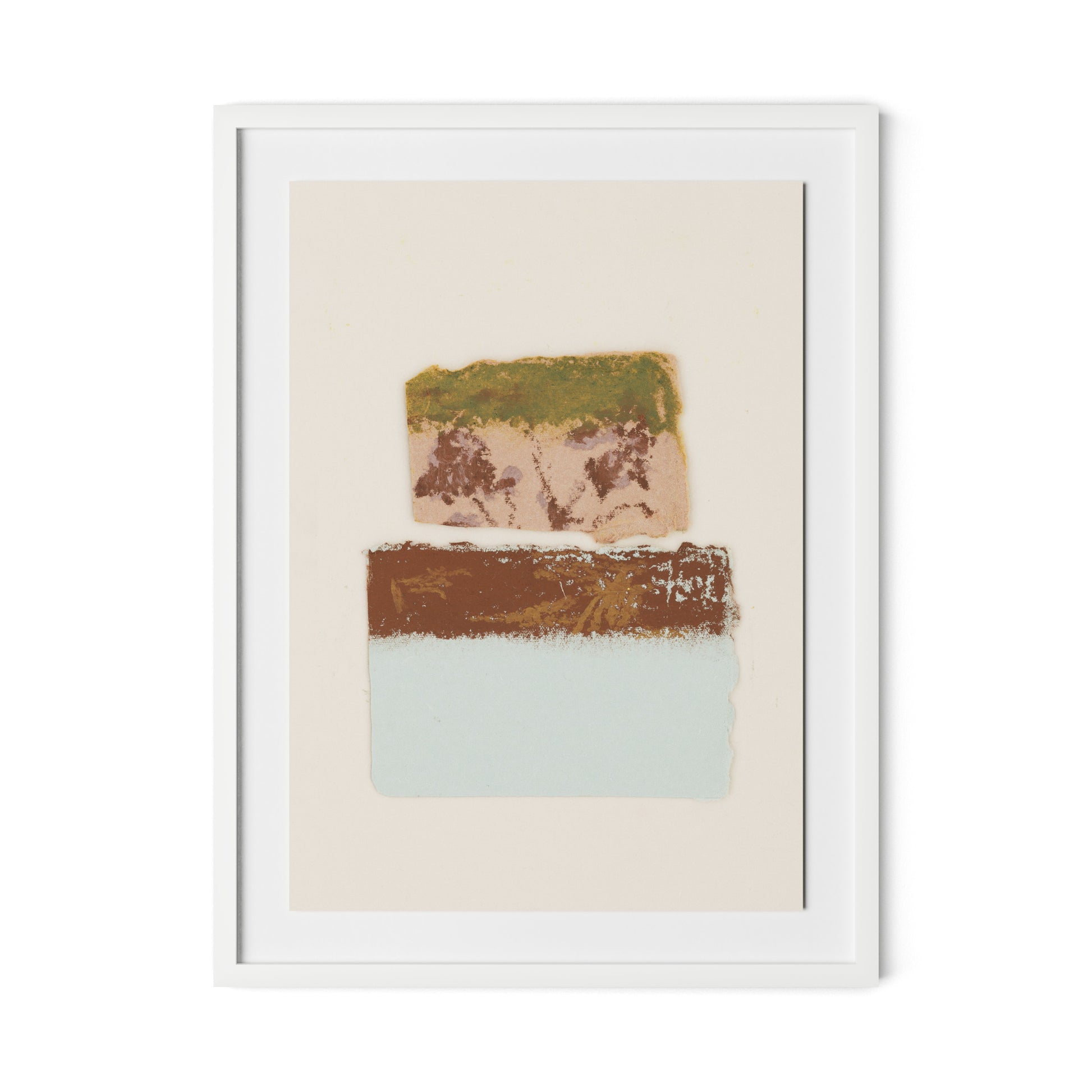 Pink Alpine Flax Framed Paper / 24 x 32 in / White