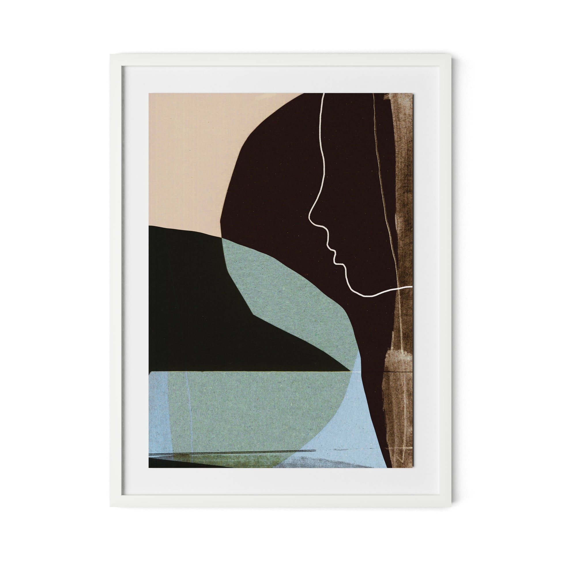 Evening Framed Paper / 24 x 32 in / White