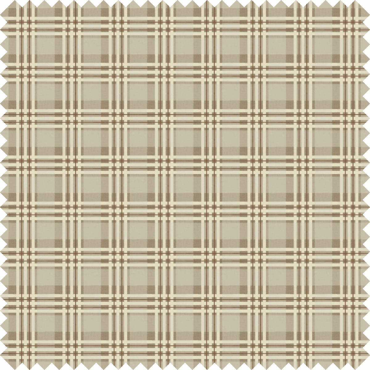 Cedar Plaid Fabric in Mushroom