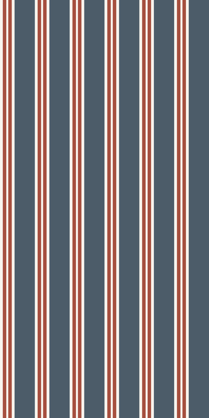 Image of Charlie Stripe in Admiral Wallpaper