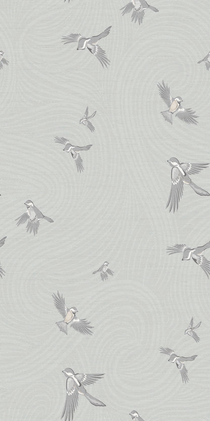 Chickadee Birds in Sky wallpaper.