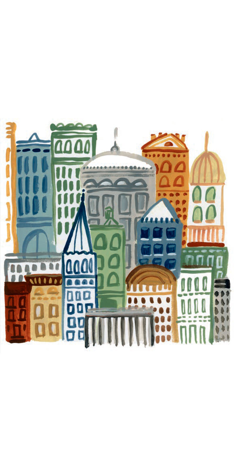 Cityscape in Multi color
