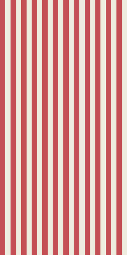 Image of Classic Stripe in Geranium Wallpaper