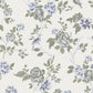 Image of Climbing Blossom in Blue/Sage Wallpaper