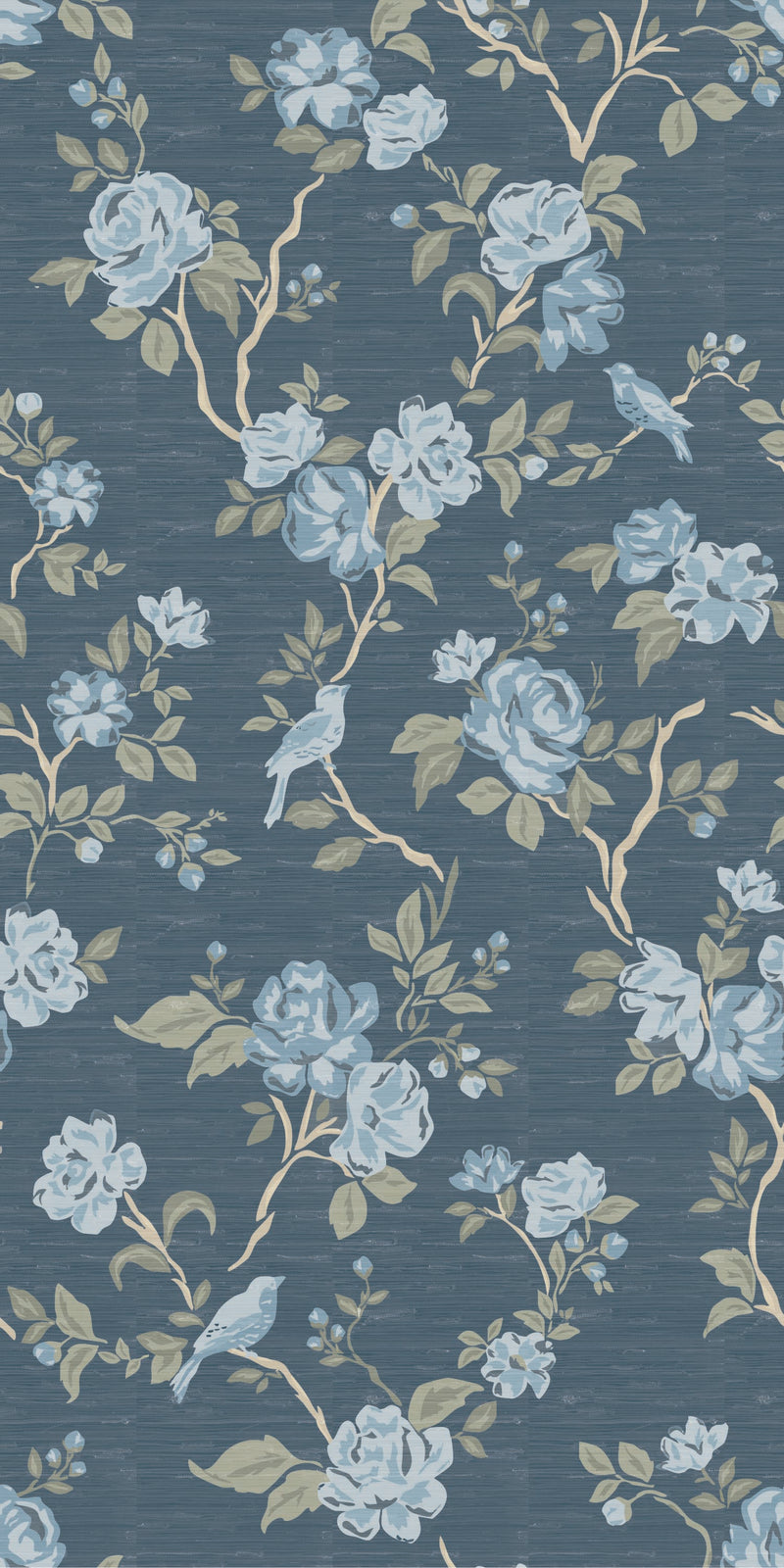 Climbing Blossom in Chambray color