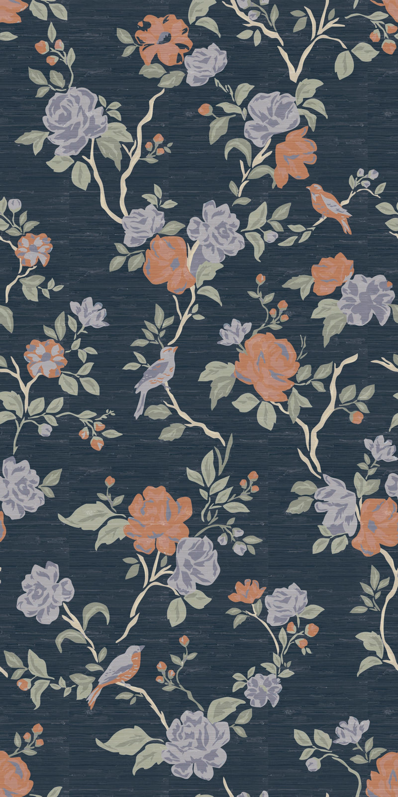 Climbing Blossom in Indigo Multi color