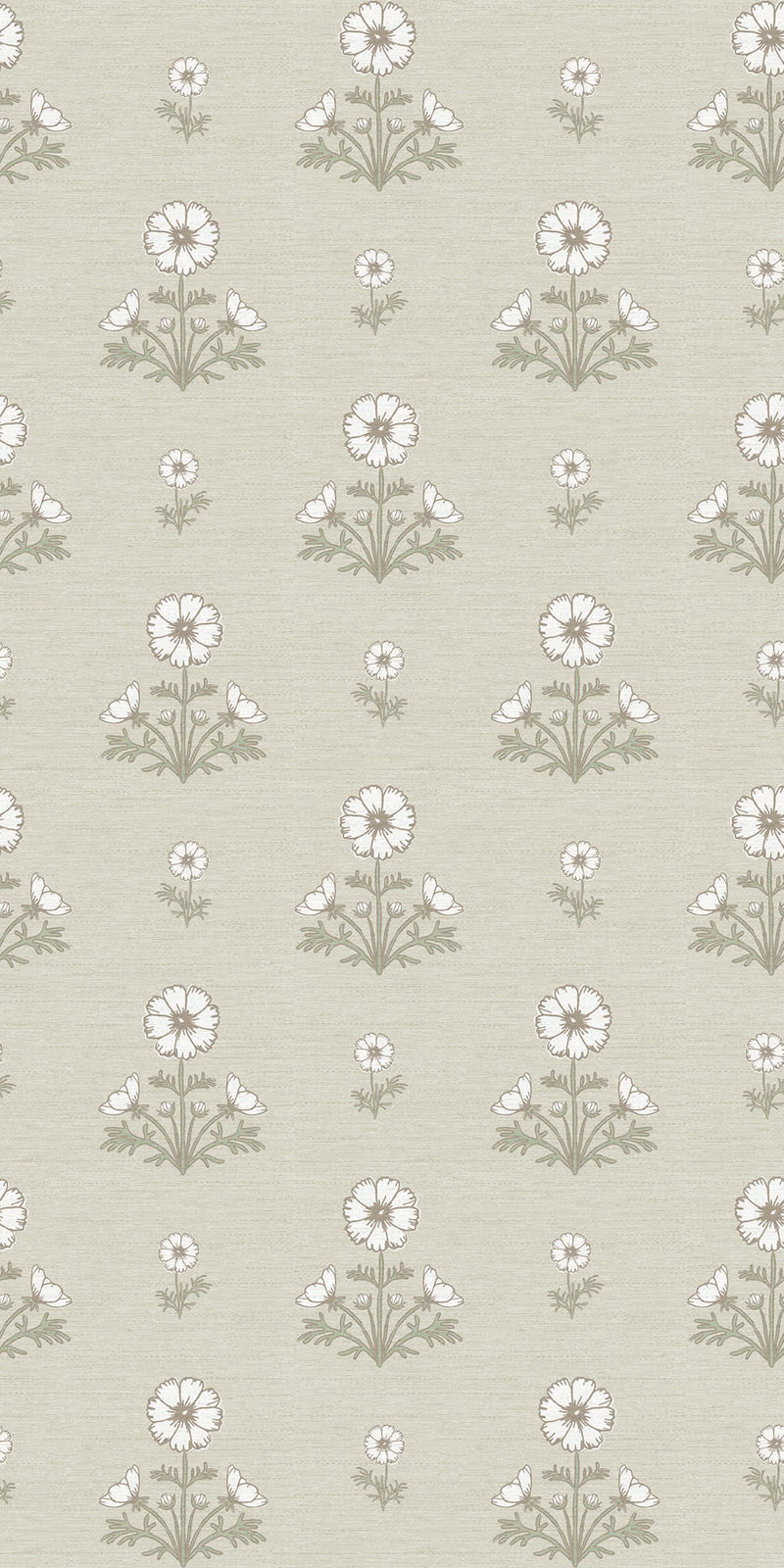 Cosmo Block Print in White/Light Tan color
