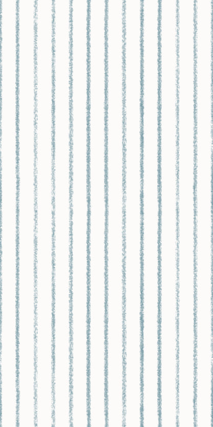 Image of Crayon Stripe in River Wallpaper