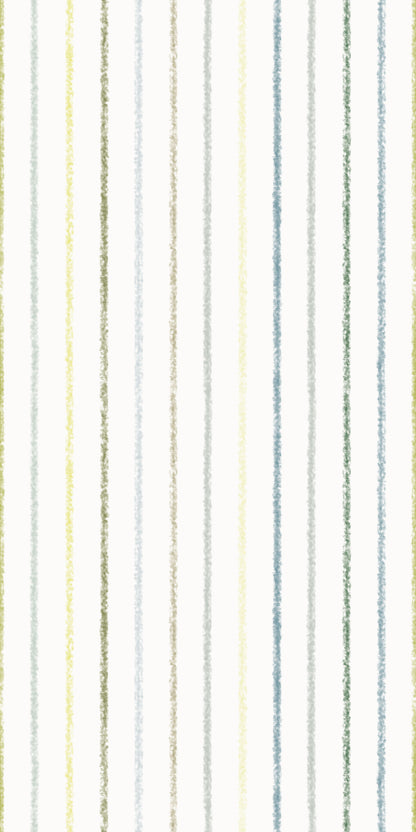Image of Crayon Stripe Multi in Cypress Wallpaper