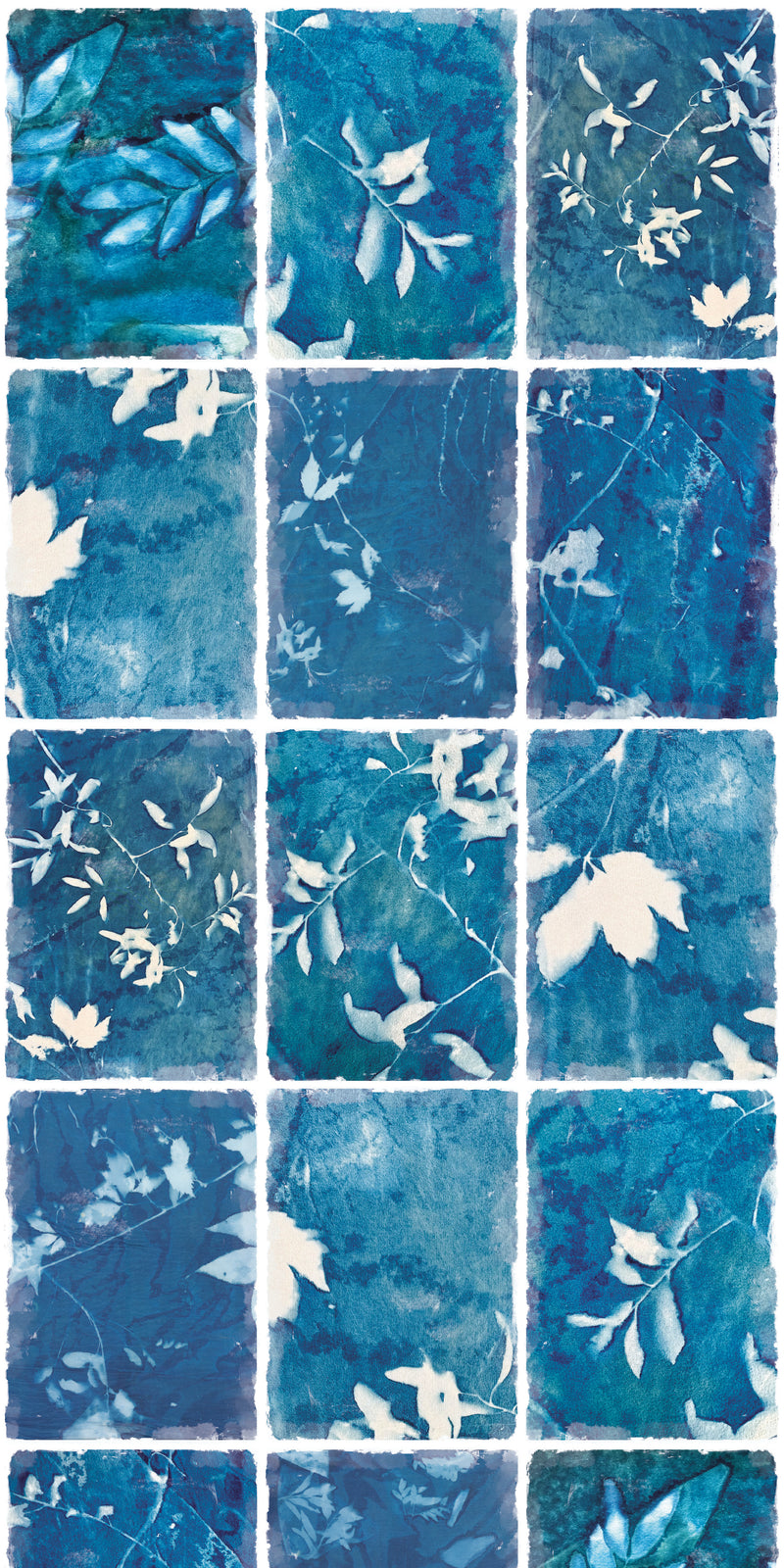 Cyanotype Grid in Blue color