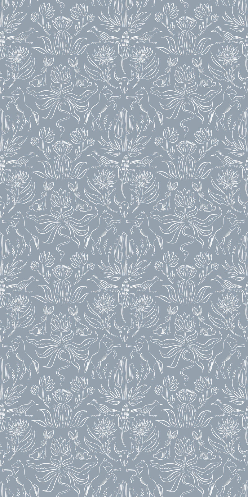 Desert Critters in Blue Grey color