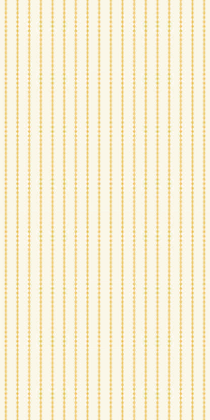 Diamond Stripe in Cream/Marigold Wallpaper