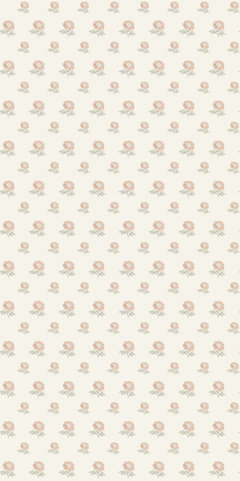 Ditzy Floral in Antique White/Burnt Orange color