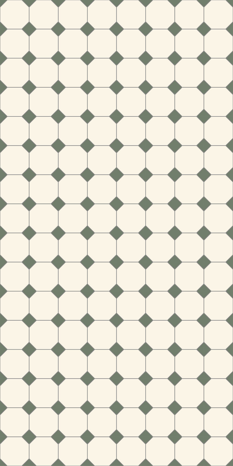 Dual Grid Tile Decal in Forest/Cream color