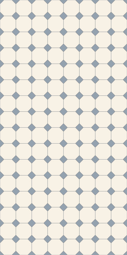 Dual Grid Tile Decal Tile/Flooring in Lake/Cream