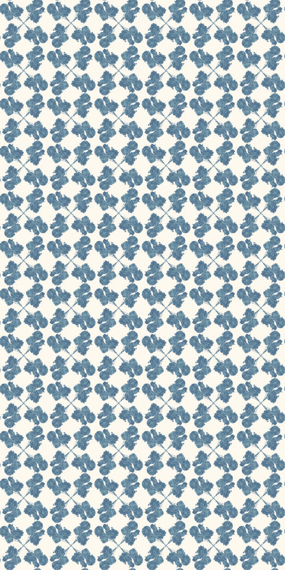 Espalier Wallpaper in Denim