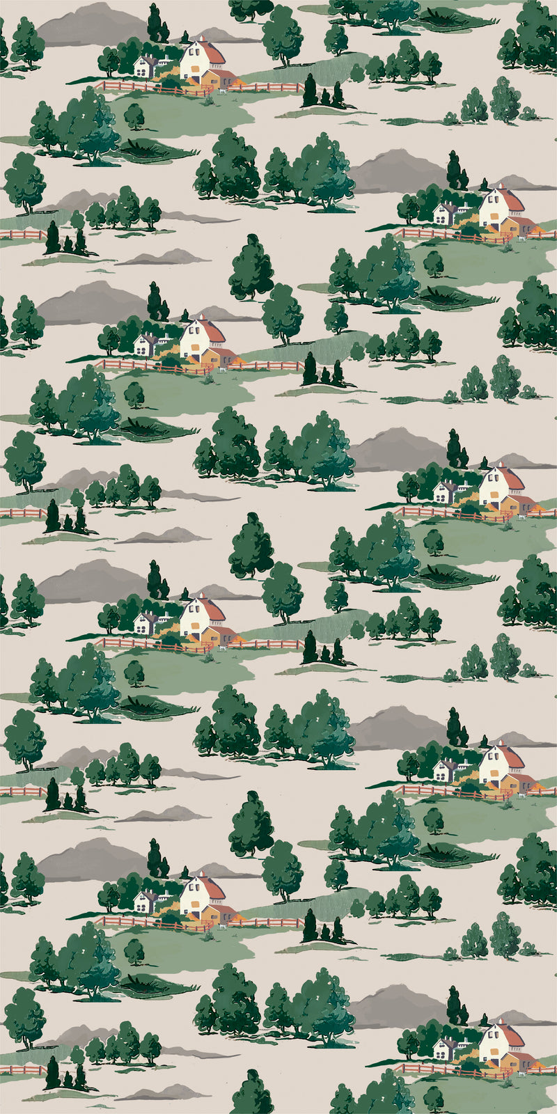 Farm Toile in Multi color