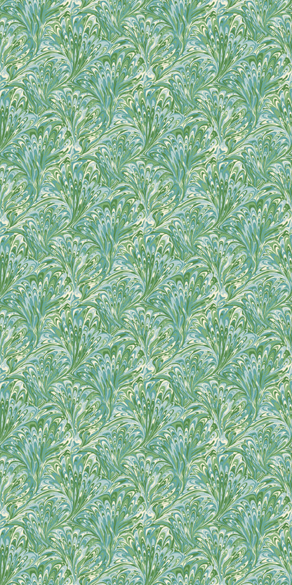 Image of Feathered Marble in Sage Tide wallpaper