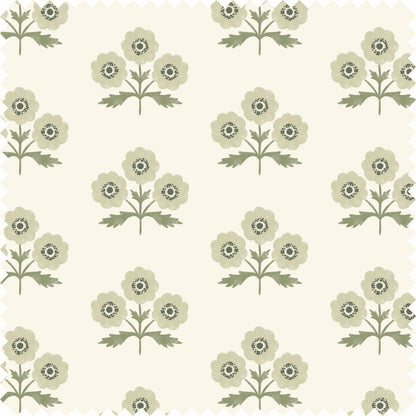 Field Floral Sheer Fabric in Meadow