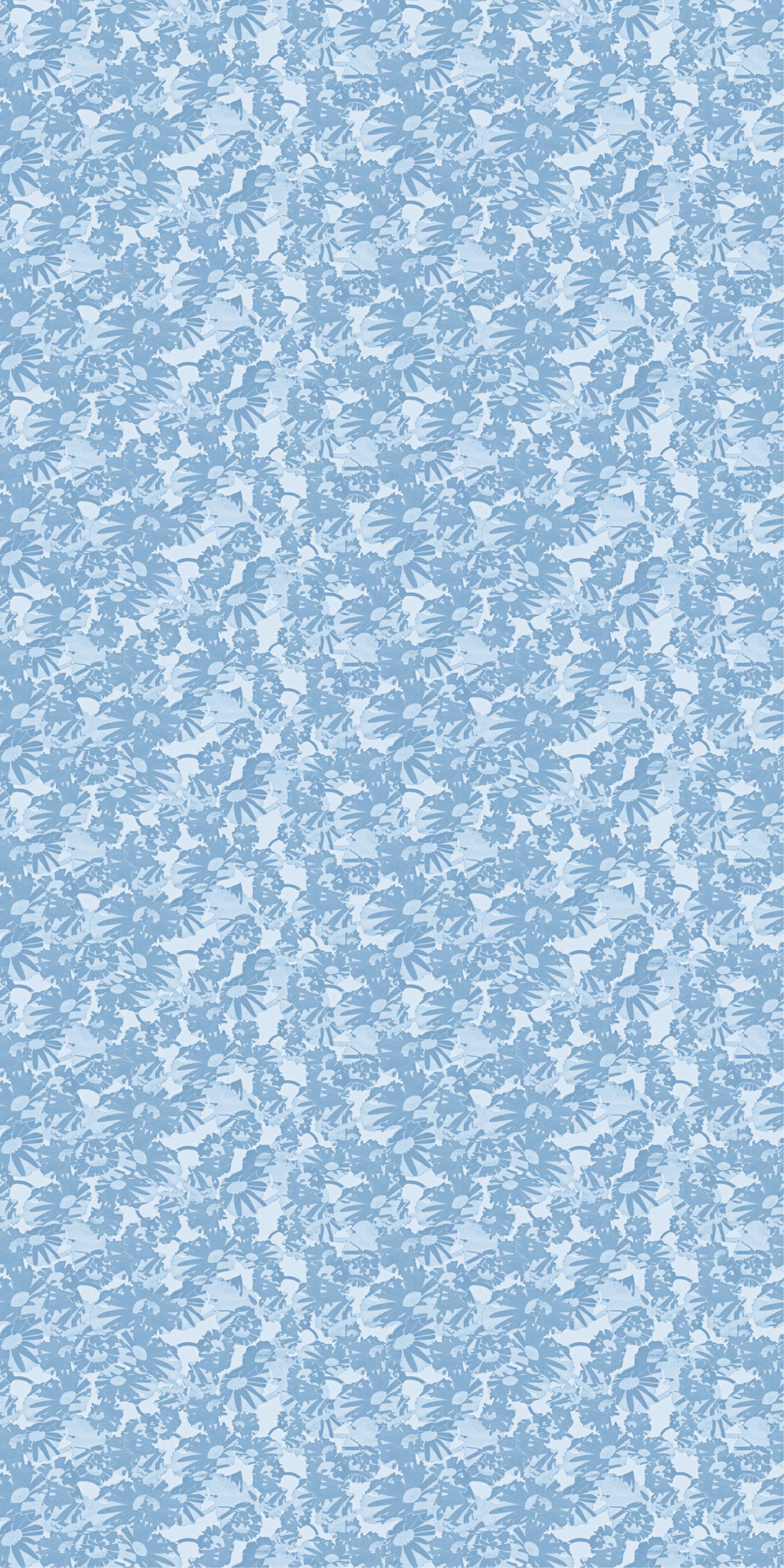 Flora Wallpaper in Blue Bird
