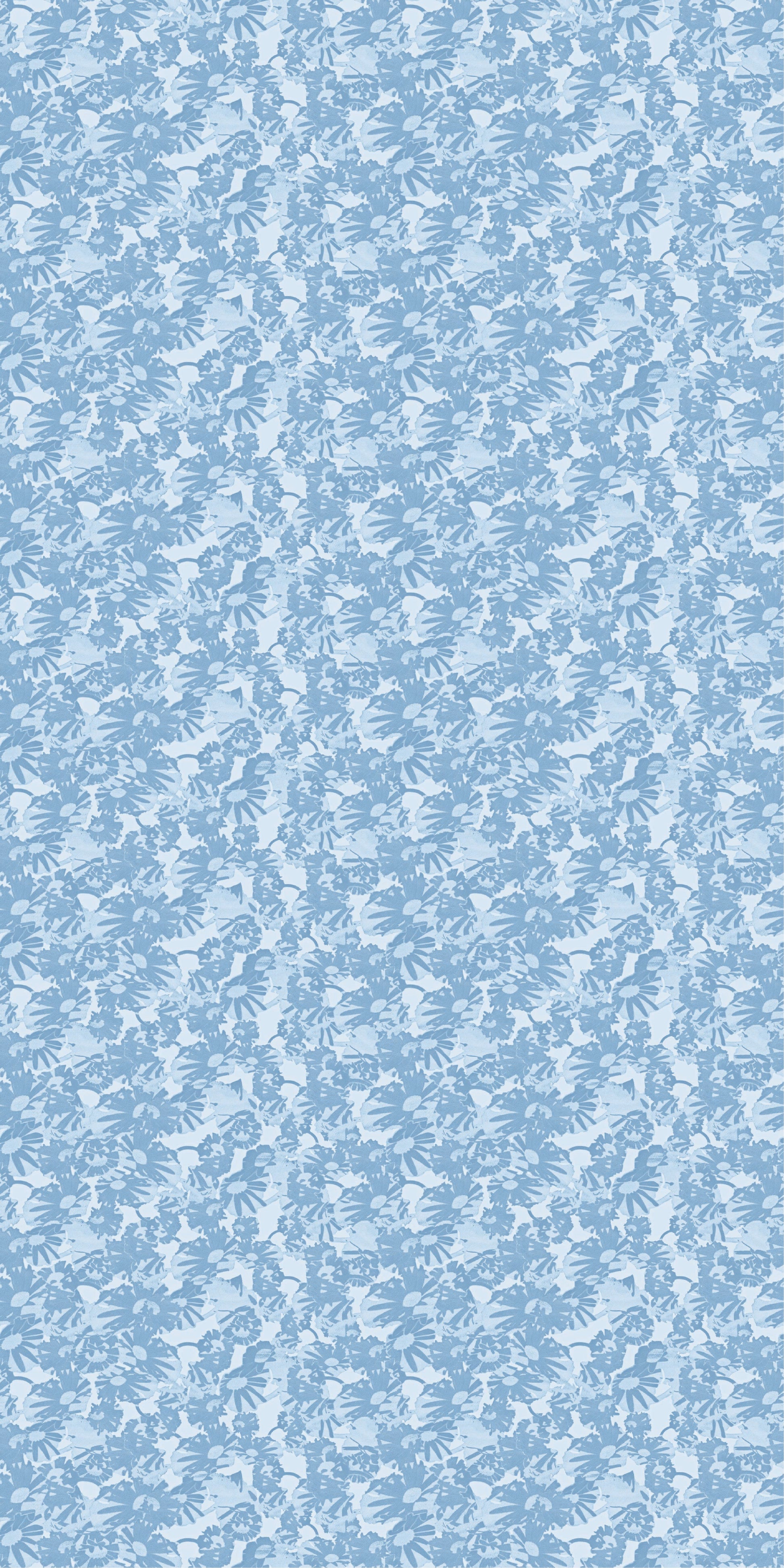 Flora Wallpaper in Blue Bird