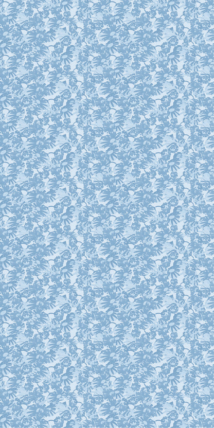 Flora Wallpaper in Blue Bird