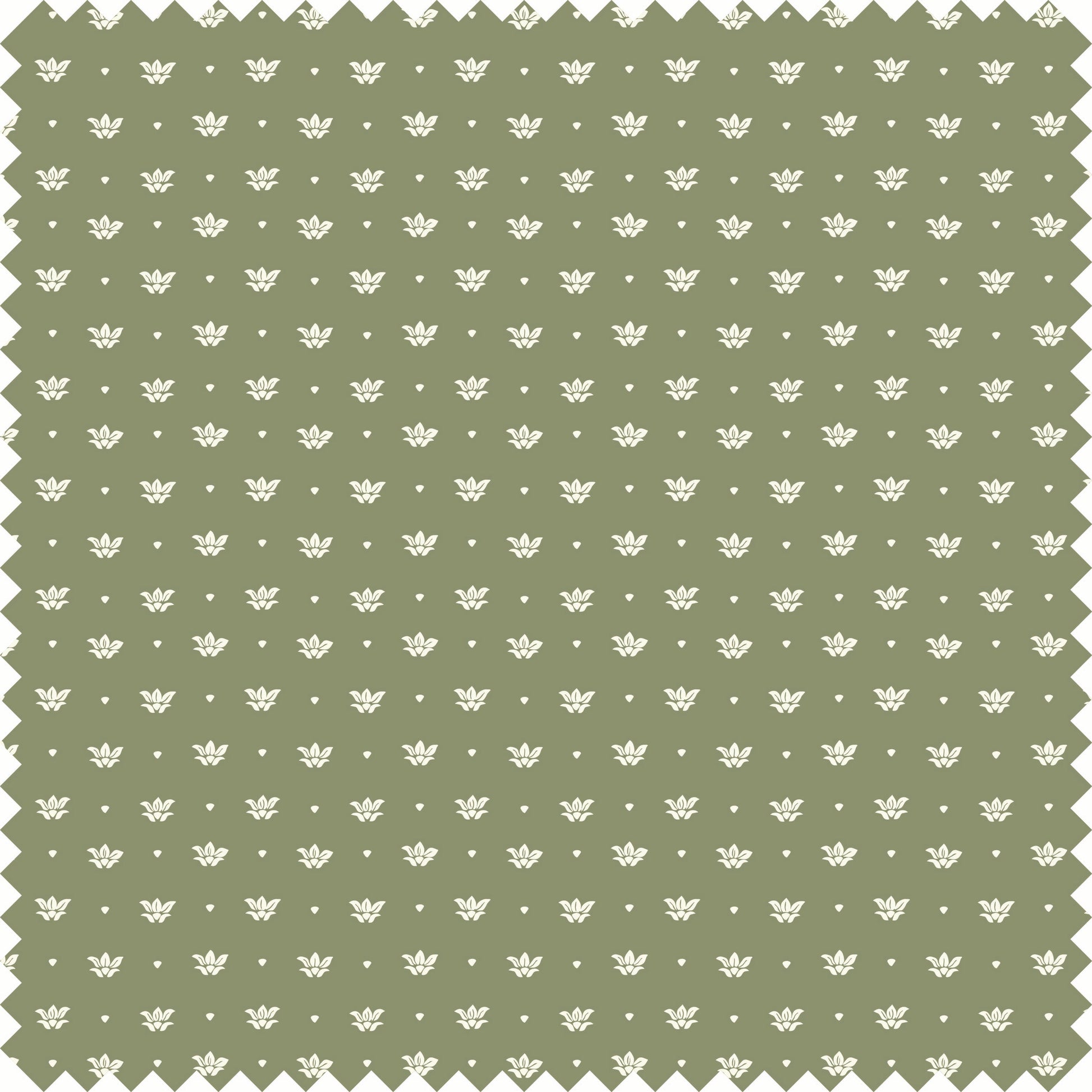 Floeret Sheer Fabric Fabric in Olive/Cream