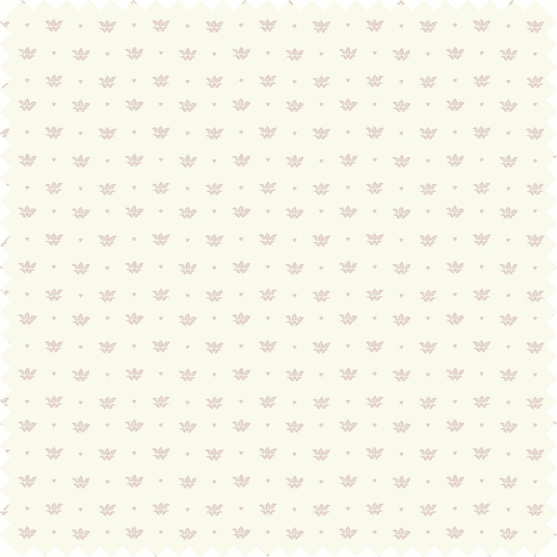 Floret Sheer Fabric in Cream/Pink color