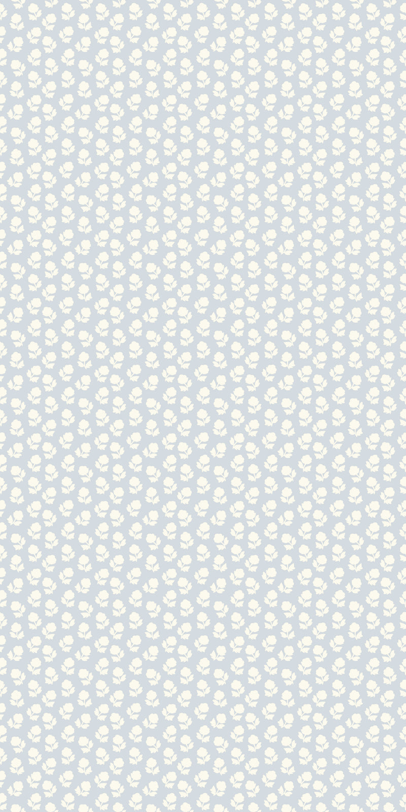 Flower Stamp in Blue/Cream color