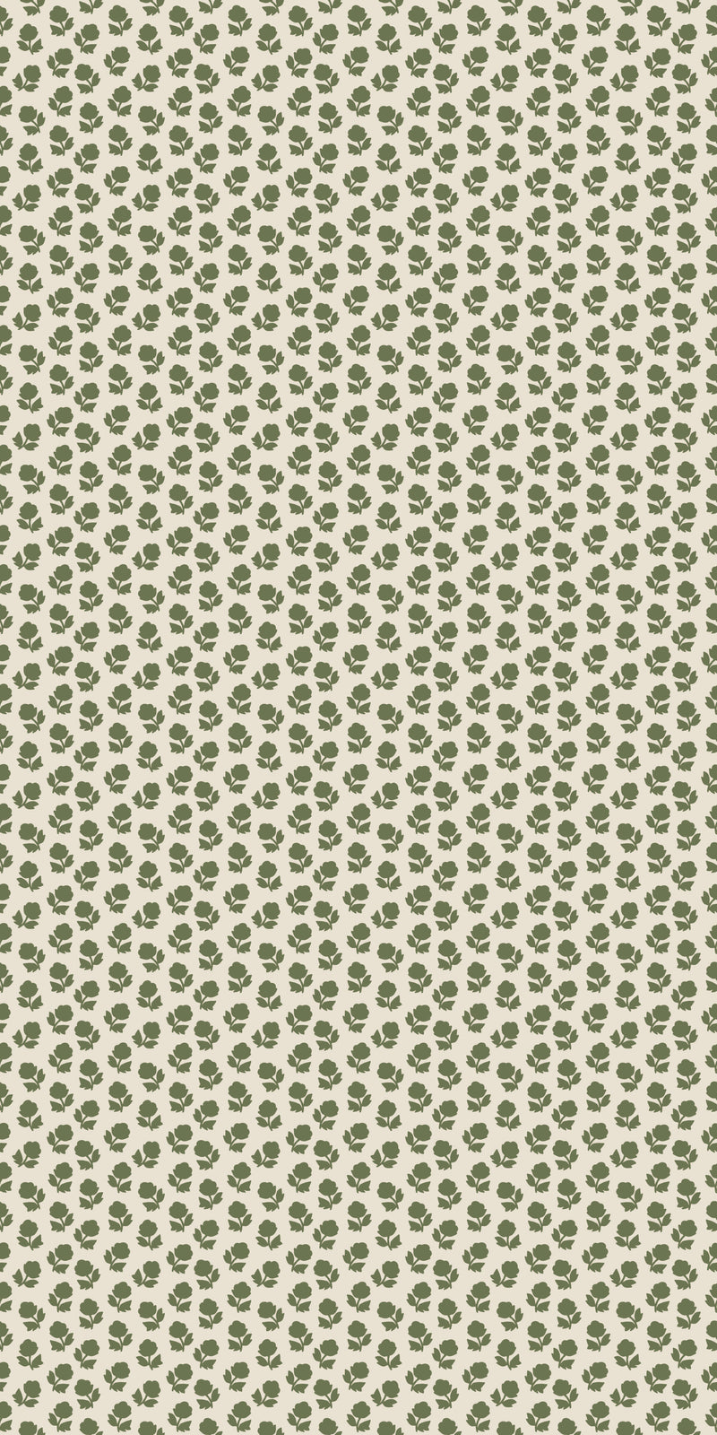 Flower Stamp in Cream/Olive color