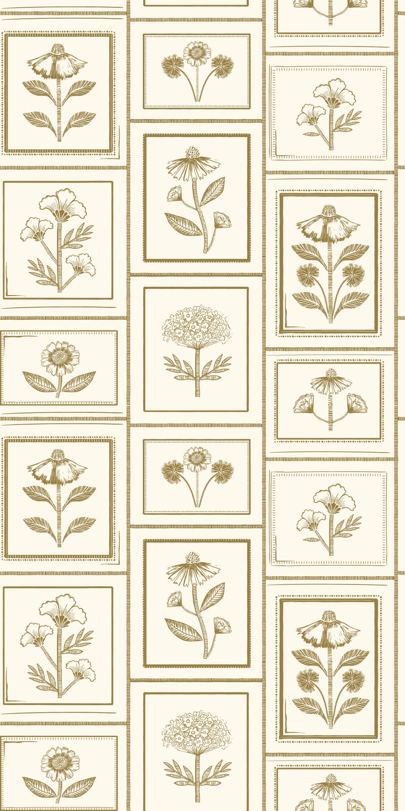 Framed Flowers in Alabaster color