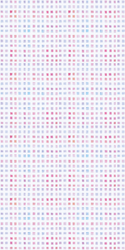Image of Geo Grid in Cotton Candy Wallpaper