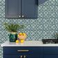 Greek Key Tile/Flooring in Indigo
