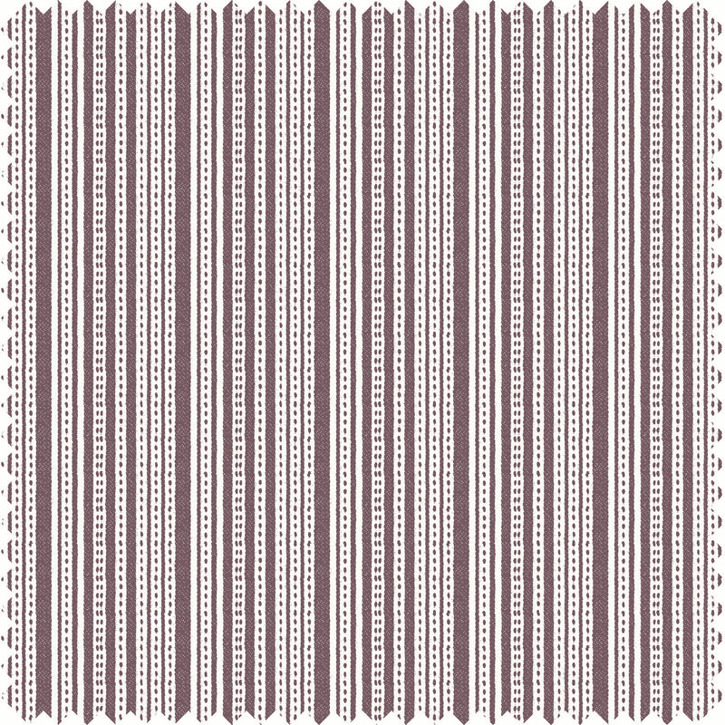 Harbor Stripe Sheer Fabric in Dark Mauve color