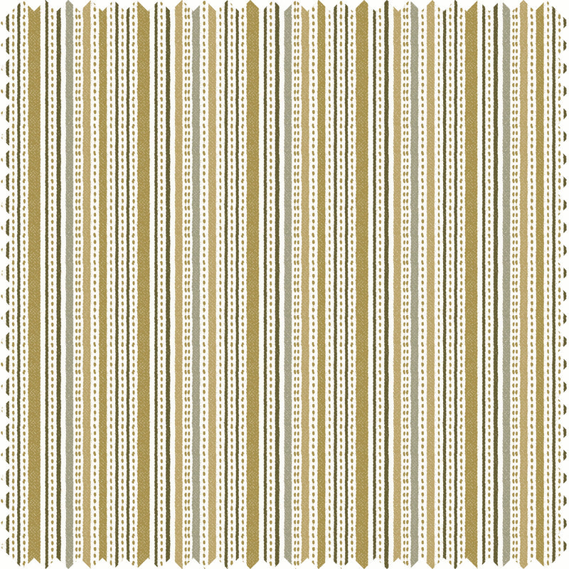 Harbor Stripe Sheer Fabric in Multi Green color