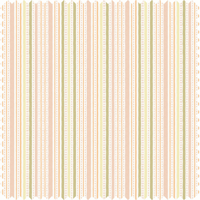 Harbor Stripe Fabric in Sherbet color